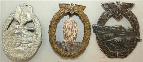 Eleven German Third Reich badges,